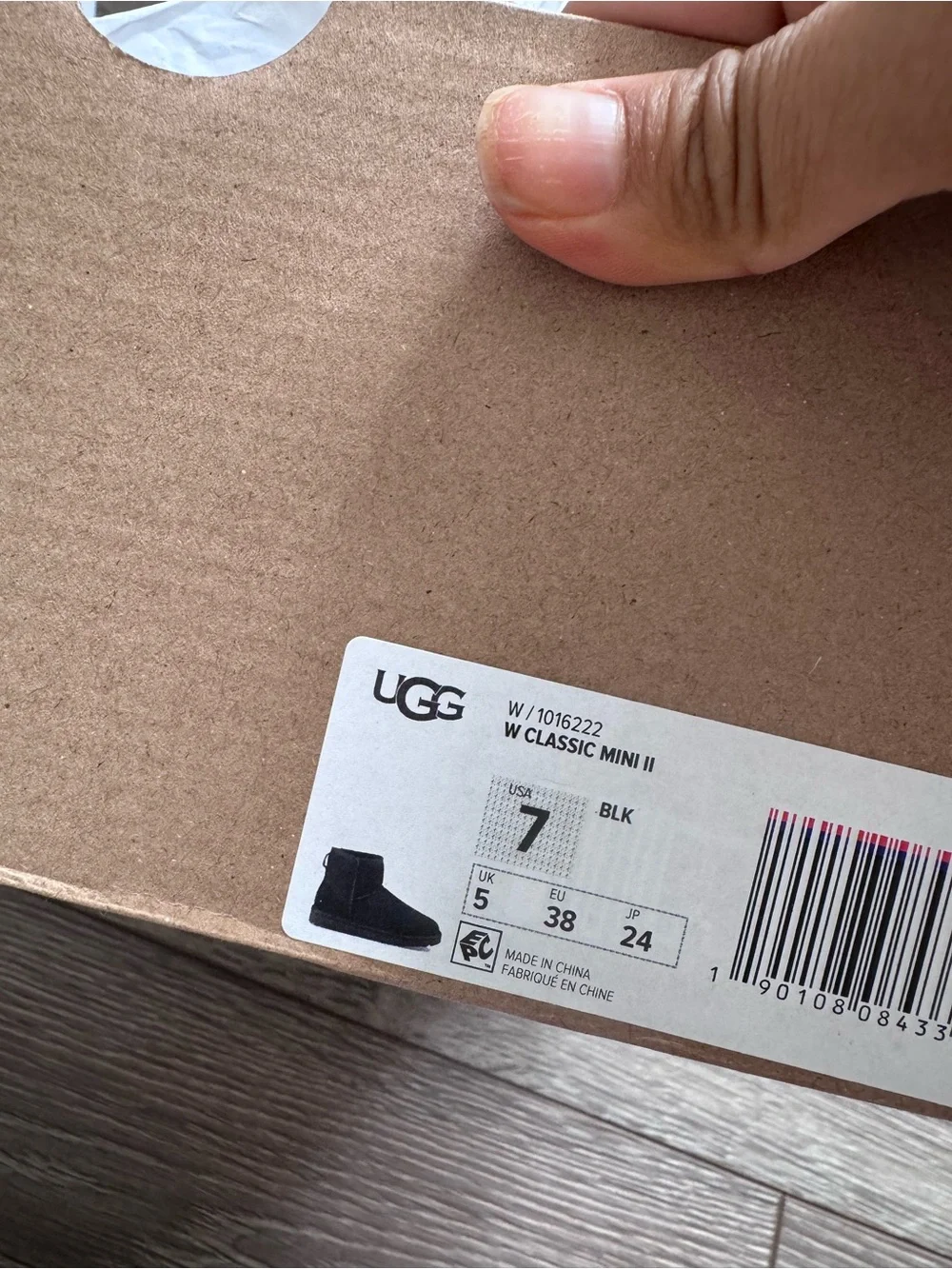UGG classic mini 2 black size 7